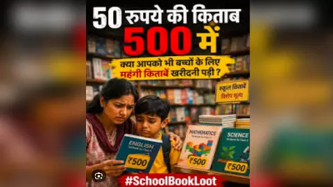 looting in the name of books, Rs 50 book in 500, charges on private schools