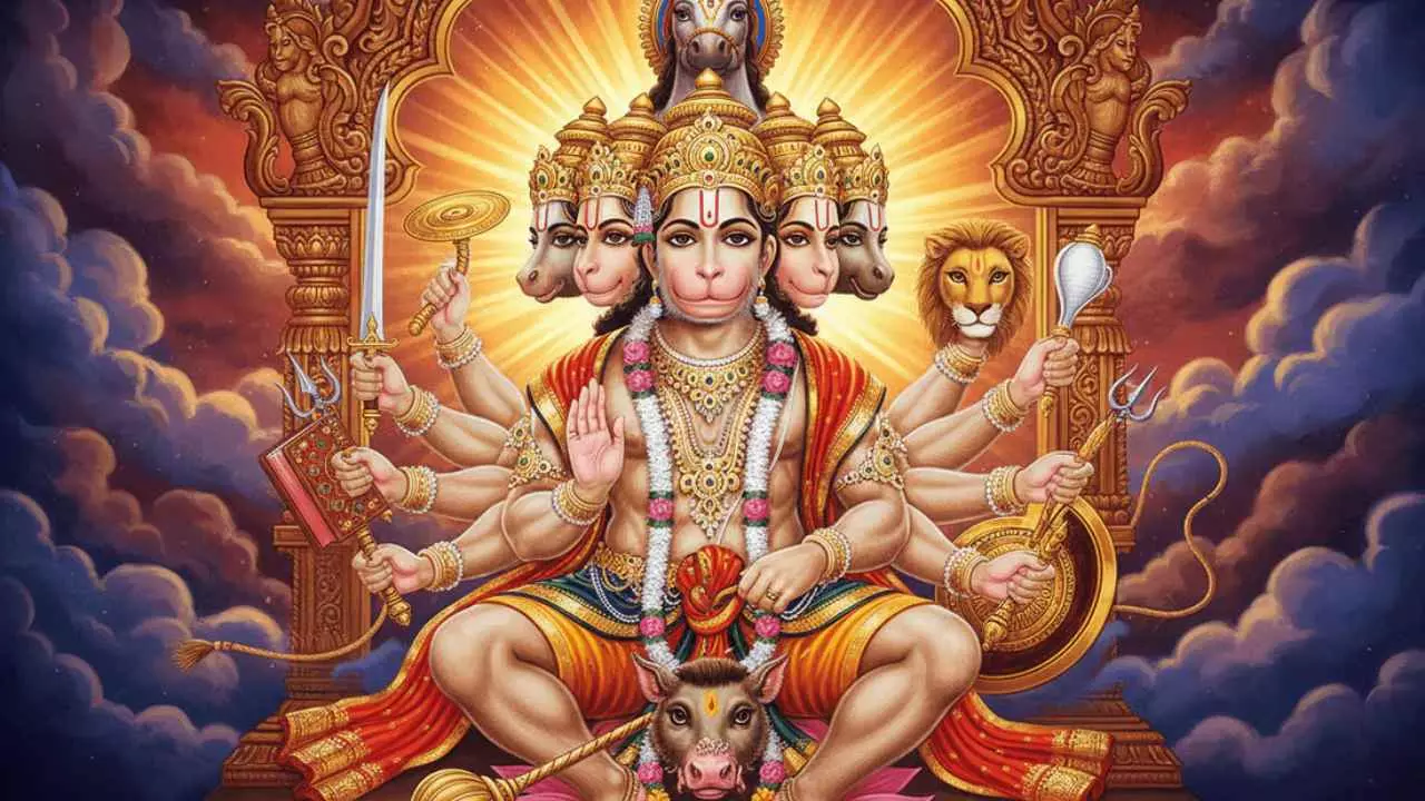 panchmukhi hanuman temple kumbakonam 5 faces story ram lakshman ahiravan