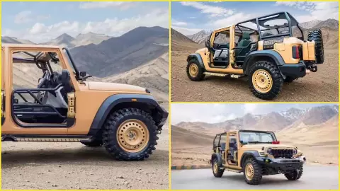 mahindra military atv thar roxx based army vehicle viral first look india