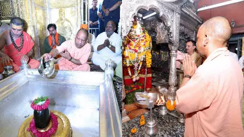 काशी की गलियों में CM योगी! बाबा विश्वनाथ के दरबार में टेका मत्था, प्रोफेसर के घर पहुंचे मुख्यमंत्री