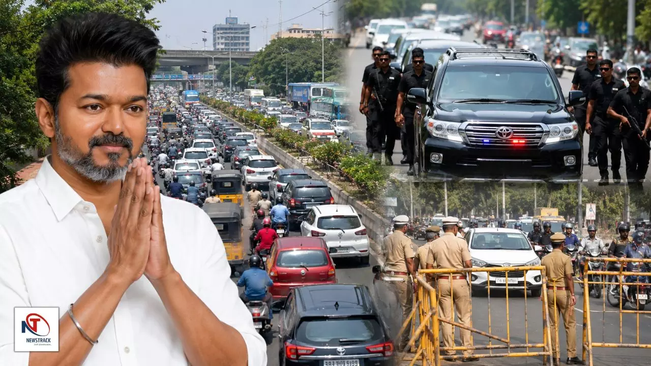 Thalapathy Vijay’s Convoy Thalapathy Vijay’s Convoy