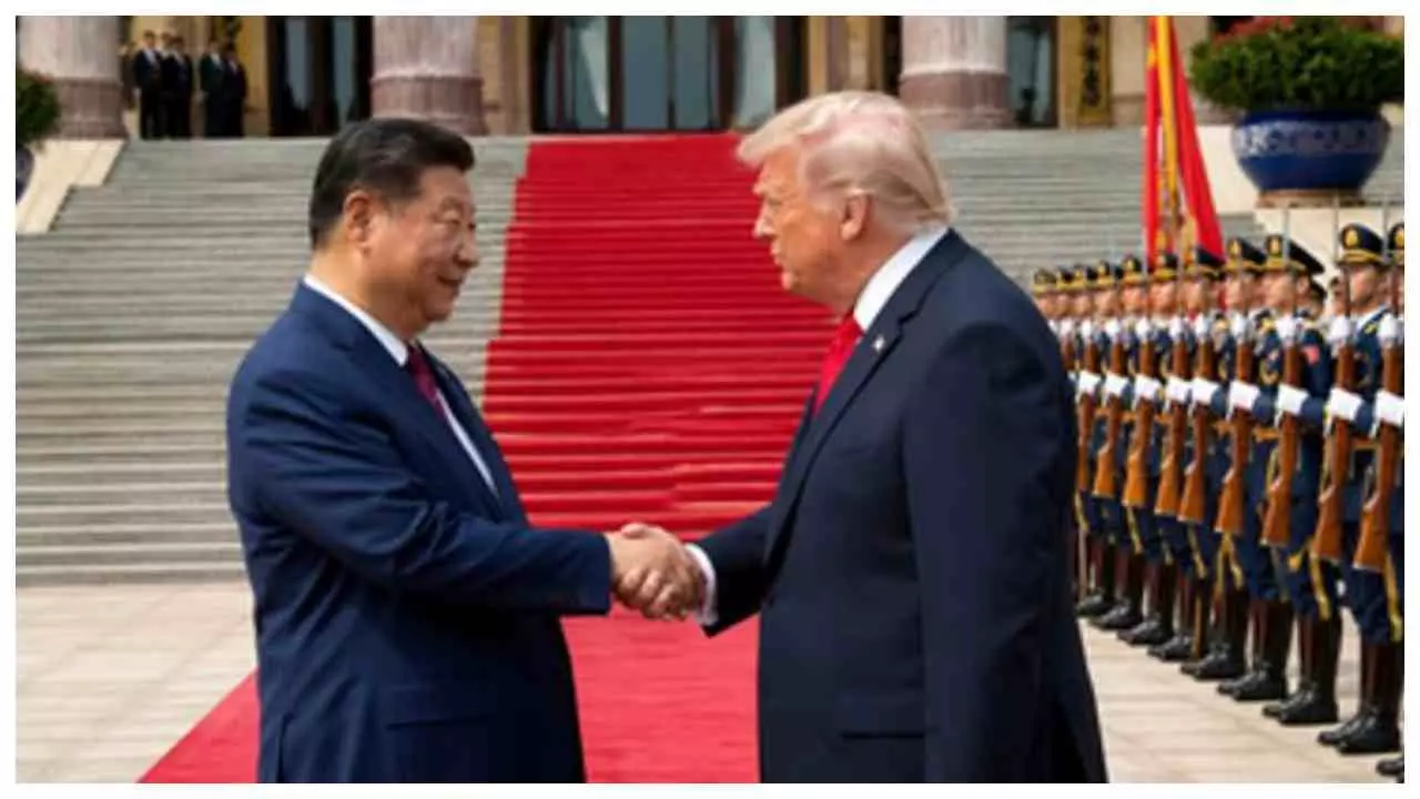 Donald Trump: ग्रेट हॉल में जिनपिंग ने किया ट्रंप का भव्य स्वागत, सैनिकों ने दिखाया सैन्य प्रदर्शन Donald Trump: ग्रेट हॉल में जिनपिंग ने किया ट्रंप का भव्य स्वागत, सैनिकों ने दिखाया सैन्य प्रदर्शन