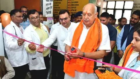 Bahraich News: मंत्री सूर्य प्रताप शाही ने कैसरगंज सीएचसी में ऑनलाइन पर्चा सुविधा का शुभारंभ किया