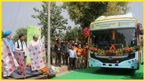 Delhi hydrogen bus service DMRC Central Vista green transport India 2026 Delhi hydrogen bus service DMRC Central Vista green transport India 2026
