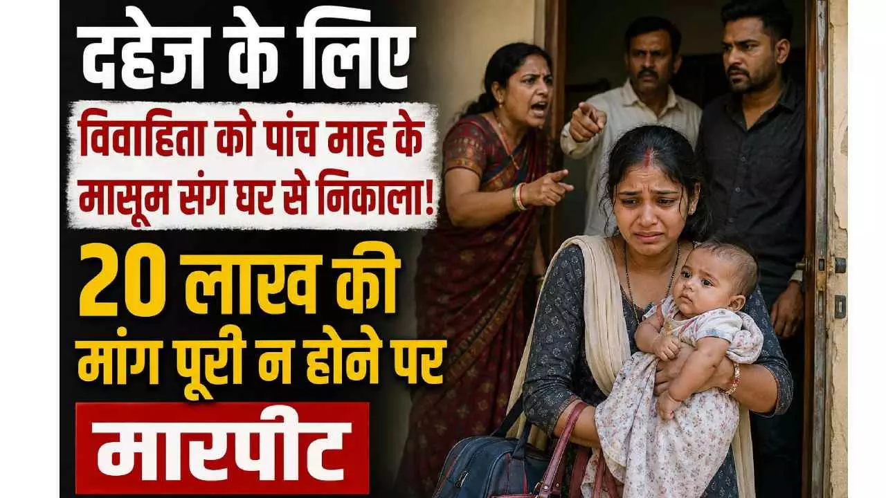 Hapur News: दहेज के लिए विवाहिता को मासूम संग घर से निकाला! 20 लाख की मांग पूरी न होने पर मारपीट Hapur News: दहेज के लिए विवाहिता को मासूम संग घर से निकाला! 20 लाख की मांग पूरी न होने पर मारपीट