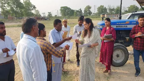 DM Annapurna Garg conducts construction works of Chief Minister Abhyudaya and Model School DM Annapurna Garg conducts construction works of Chief Minister Abhyudaya and Model School