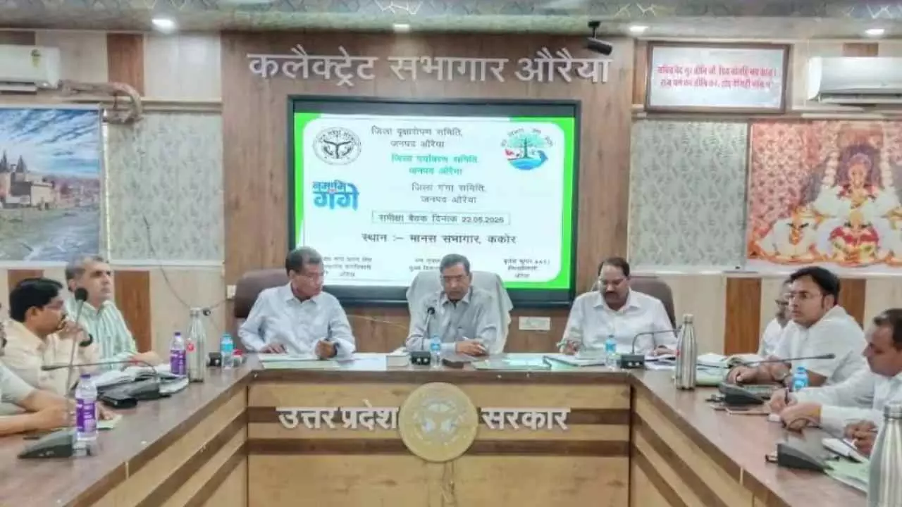 Auraiya News: औरैया में वृक्षारोपण,पर्यावरण एवं गंगा समिति की बैठक सम्पन्न, डीएम ने दिए सख्त निर्देश
