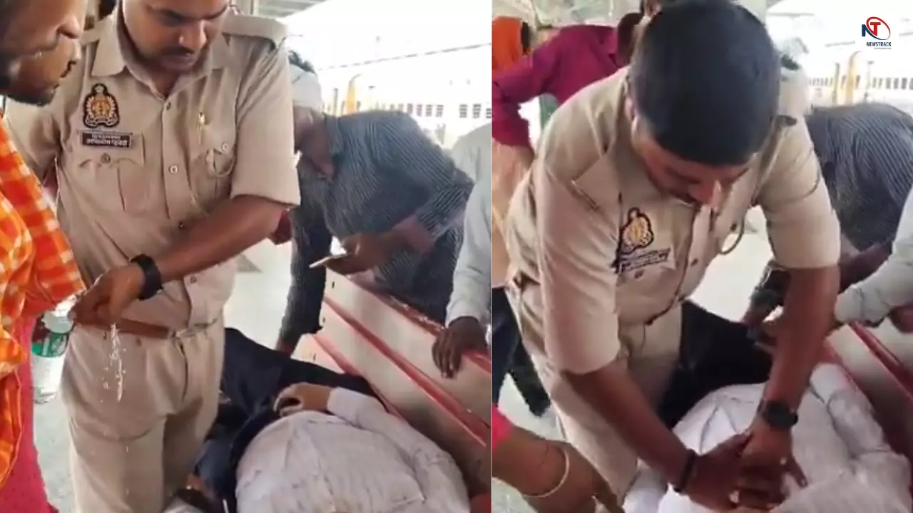 Jaunpur News: जौनपुर स्टेशन पर GRP जवान बना फरिश्ता, CPR देकर बचाई यात्री की जान Jaunpur News: जौनपुर स्टेशन पर GRP जवान बना फरिश्ता, CPR देकर बचाई यात्री की जान