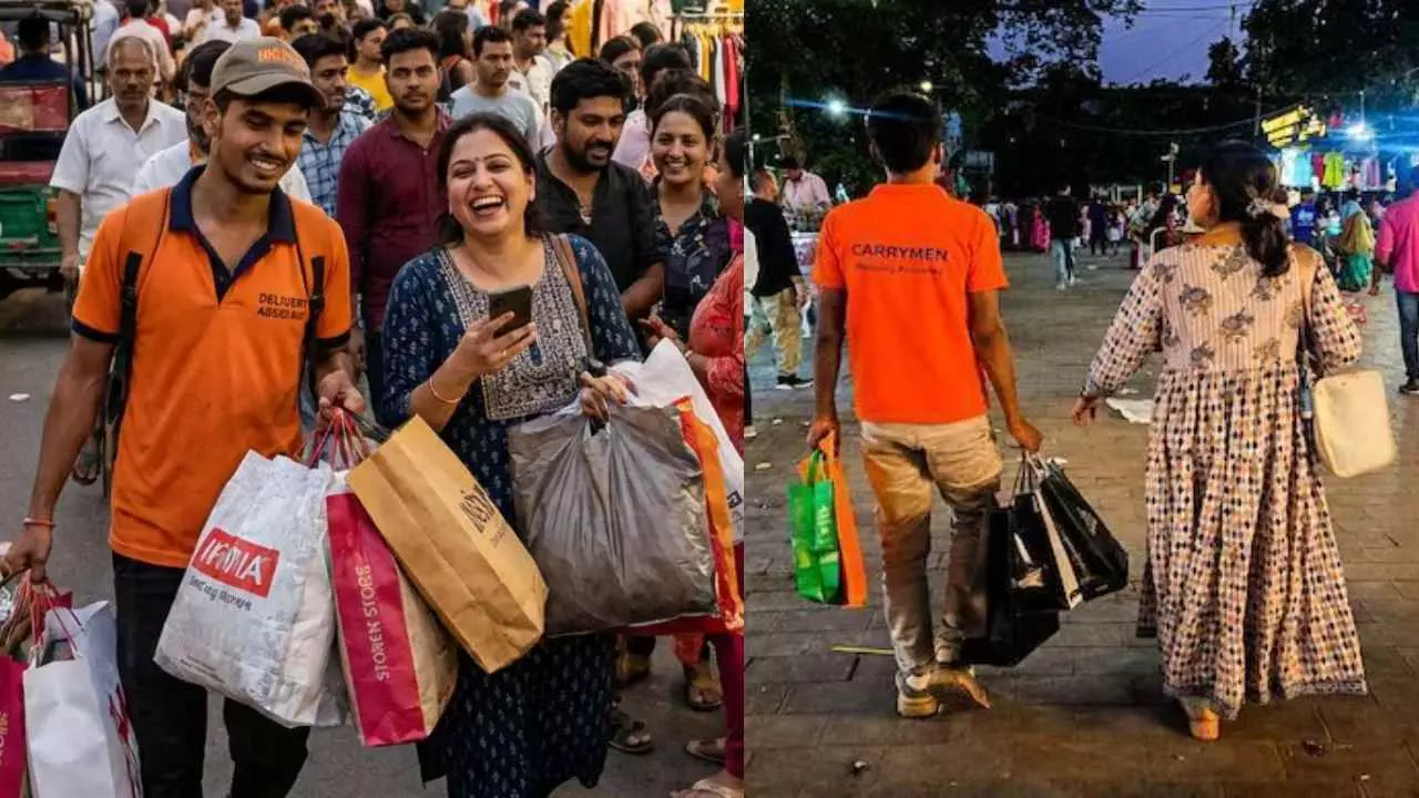 carrymen shopping helper service delhi 2026 heavy bag assistant lajpat nagar