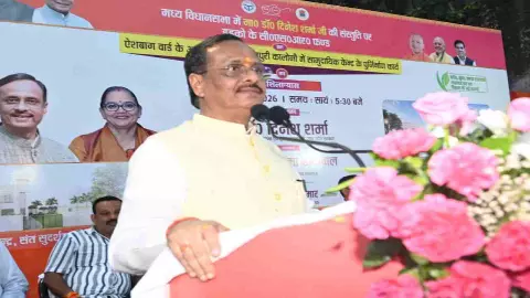 अटल शताब्दी वर्ष में ऐशबाग के कल्याण मंडप का होगा कायाकल्प, डॉ. दिनेश शर्मा ने किया शिलान्यास