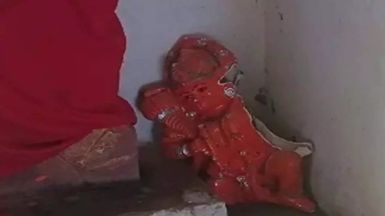 Bajrangbali statue vandalized in Shitala Temple