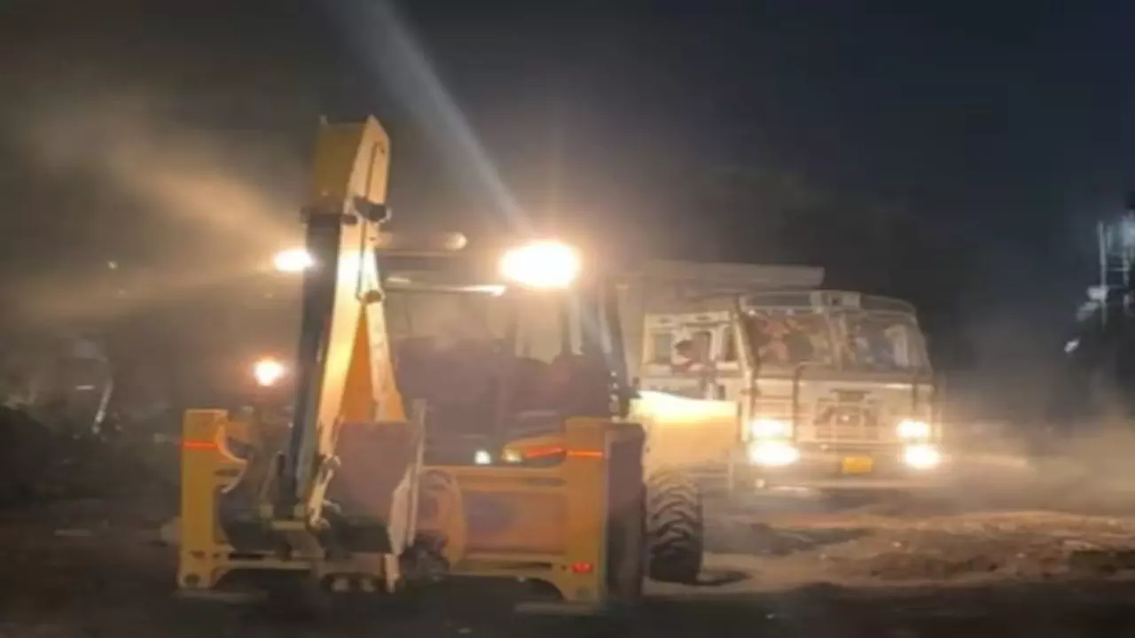 Varanasi Bulldozer Action