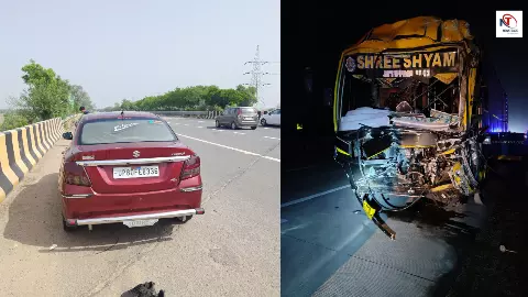 Mathura News: यमुना एक्सप्रेसवे पर बड़ा हादसा, खड़े ट्रक से टकराई बस, 4 घायल; दूसरी टक्कर ने मचाई सनसनी