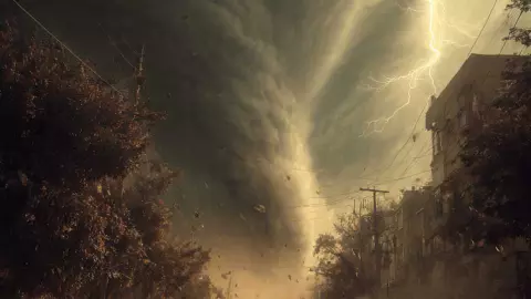Thunderstorm strikes in Aligarh, orange alert on 70 km speed storm Thunderstorm strikes in Aligarh, orange alert on 70 km speed storm