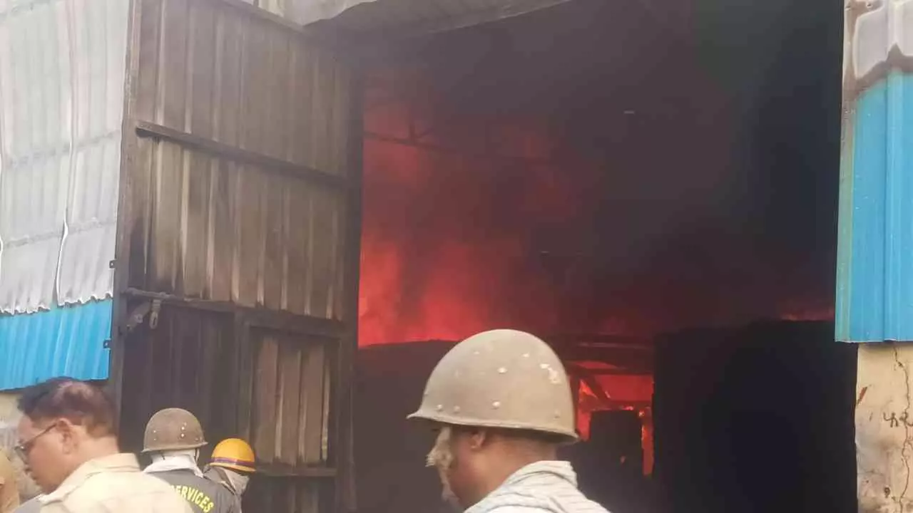 Hapur News: पिलखुवा में फर्नीचर फैक्ट्री में लगी भीषण आग, लाखों का नुकसान