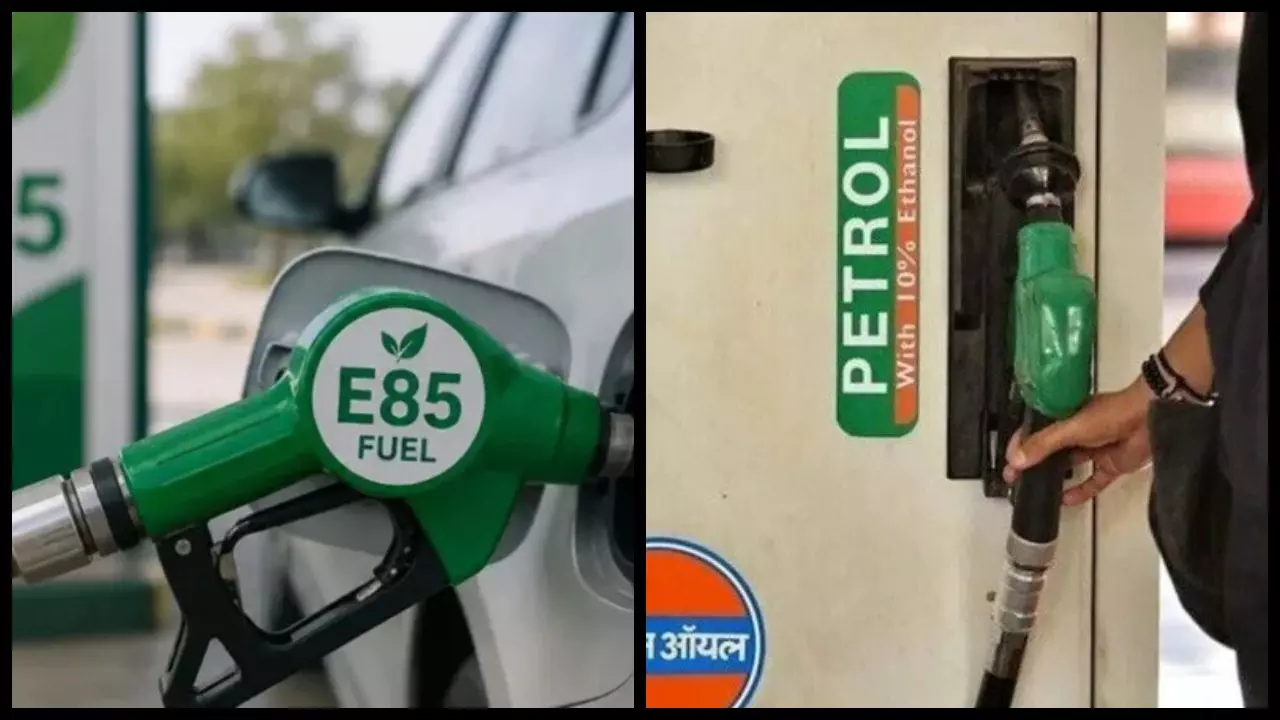 E85 vs Petrol mileage and running cost comparison for flex-fuel vehicles in India 2026 E85 vs Petrol mileage and running cost comparison for flex-fuel vehicles in India 2026