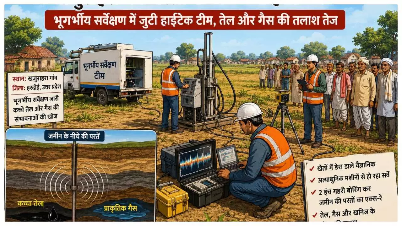 Heavy disturbance from geological survey in Khajurahra, discussions on oil-gas prospects intense Heavy disturbance from geological survey in Khajurahra, discussions on oil-gas prospects intense