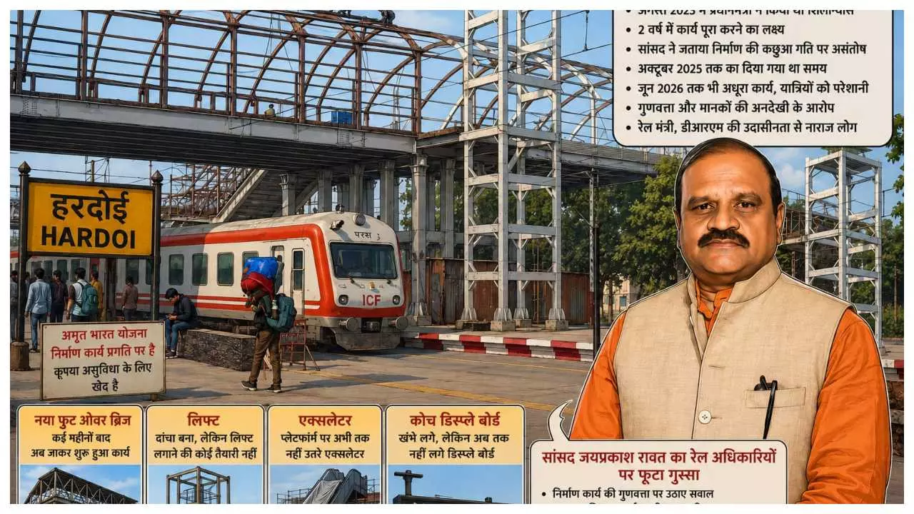 Waiting behind, work still incomplete: Hardoi station does not get modern facilities for passengers