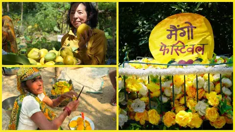 Sitapur Mango Festival 2026 foreign tourists tasting famous Uttar Pradesh mango varieties at Vintage Village Resort Sitapur Mango Festival 2026 foreign tourists tasting famous Uttar Pradesh mango varieties at Vintage Village Resort