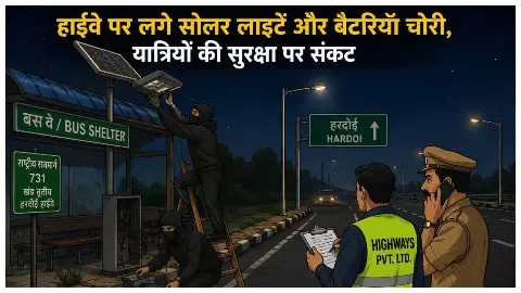 Compromising the safety of passengers on the highway, stealing solar lights and batteries from bus shelters