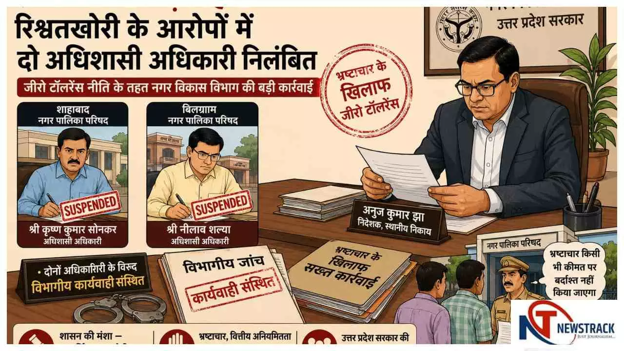 Hardoi News: भ्रष्टाचार पर बड़ी कार्रवाई: शाहाबाद और बिलग्राम के अधिशासी अधिकारी निलंबित Hardoi News: भ्रष्टाचार पर बड़ी कार्रवाई: शाहाबाद और बिलग्राम के अधिशासी अधिकारी निलंबित