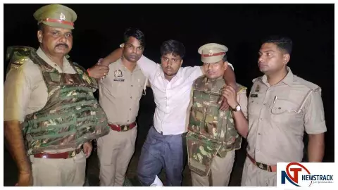 Azamgarh News: अतरौलिया पुलिस का एक्शन: लूटकांड का आरोपी मुठभेड़ में गिरफ्तार, अवैध तमंचा बरामद