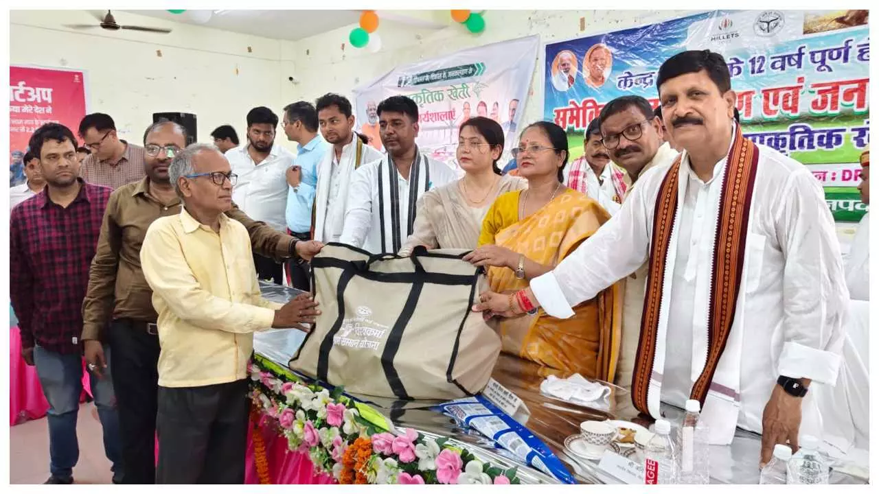 Launch of development exhibition, tool-kits and checks distributed to beneficiaries