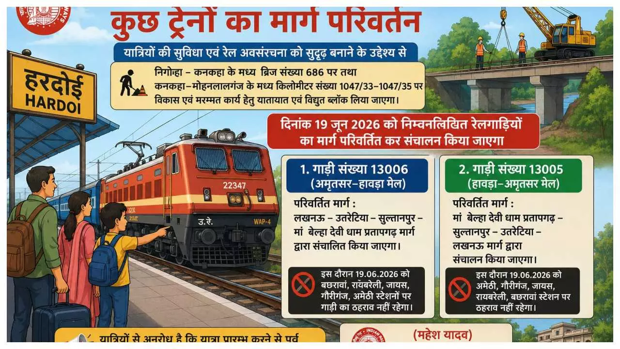 Alert for train passengers, mobile mail trains changed route on June 19 Alert for train passengers, mobile mail trains changed route on June 19