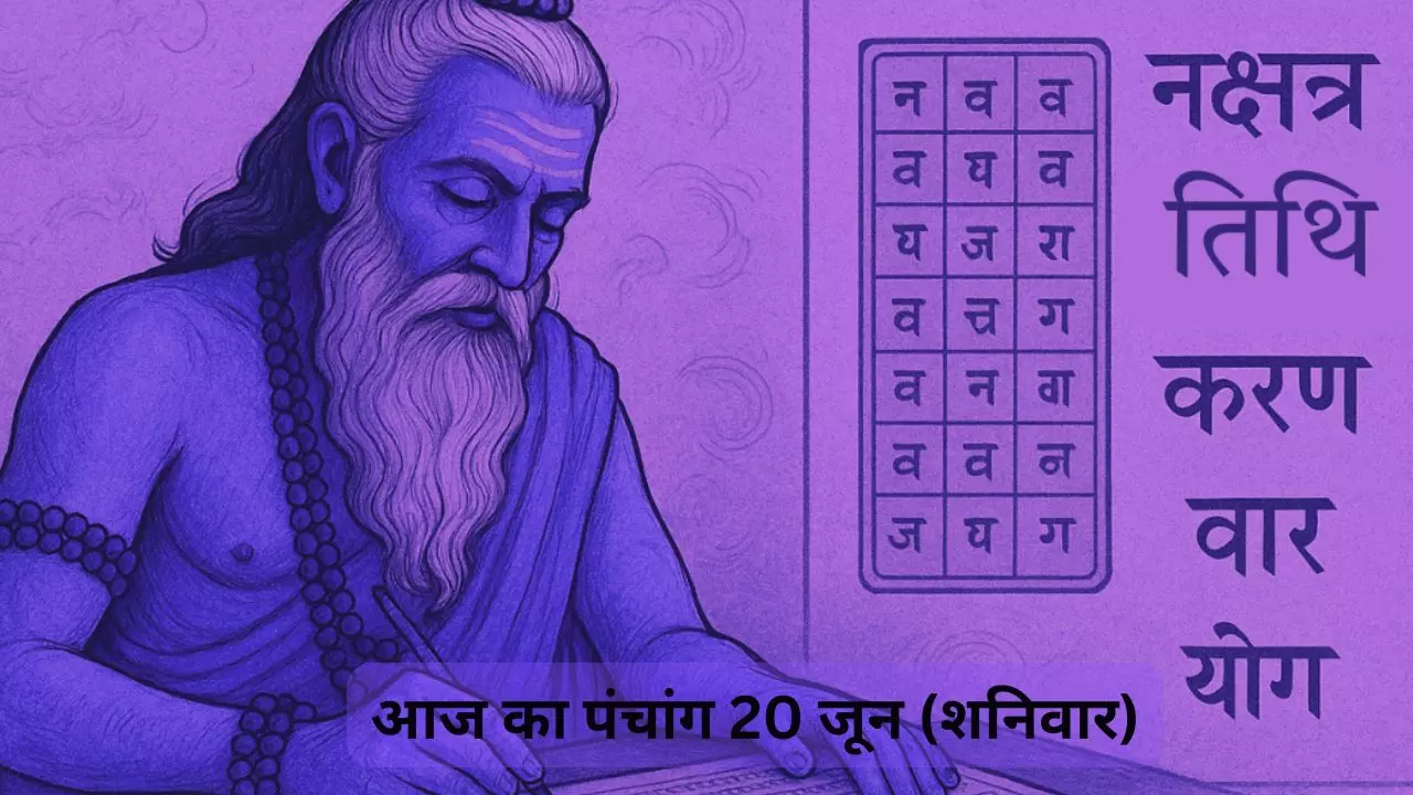 Aaj Ka Panchang20 June 2026:  आज की तिथि क्या है? जानें शुभ मुहूर्त, राहुकाल और चौघड़िया