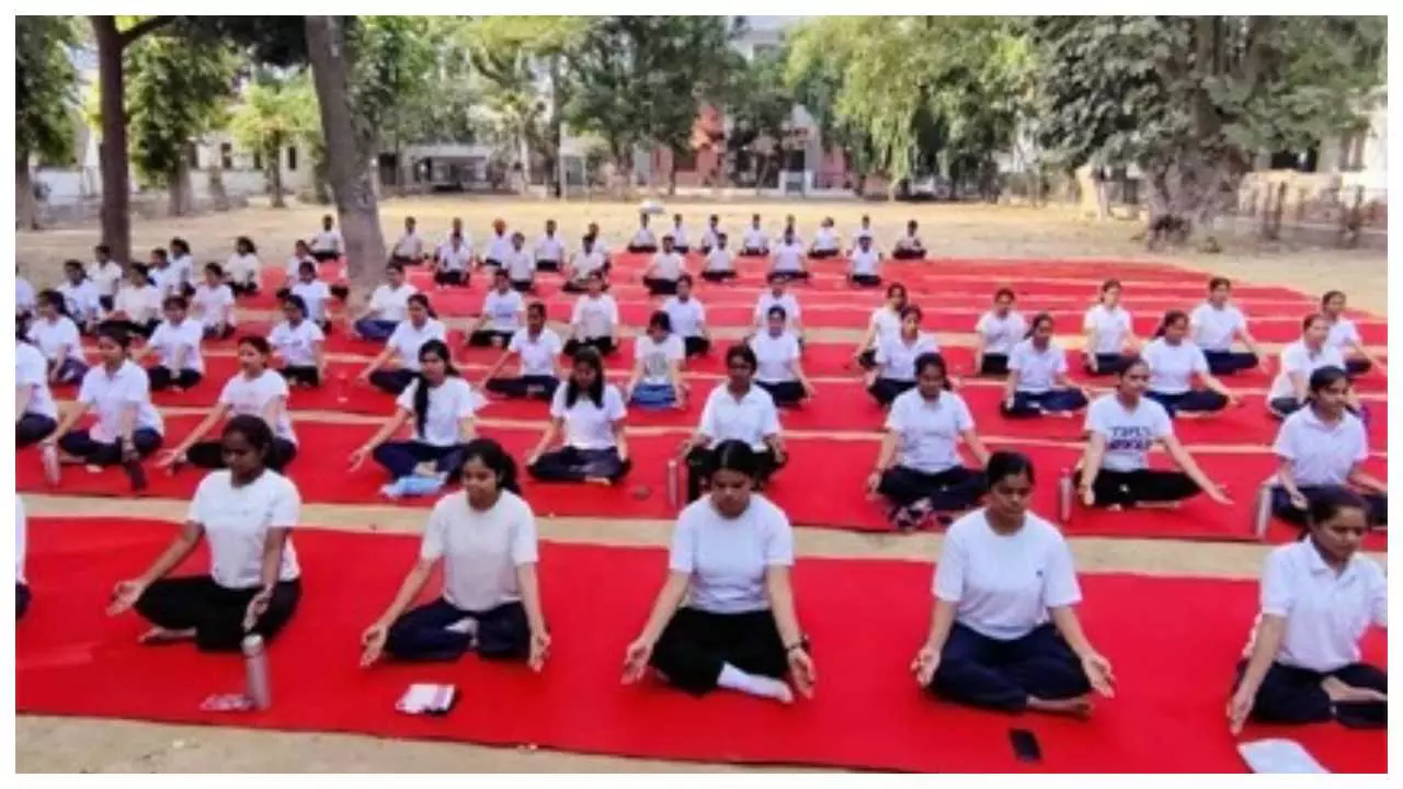 Week-long yoga camp held in diet, message of health Week-long yoga camp held in diet, message of health