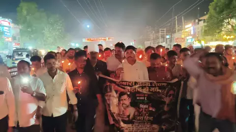 protest, Bharat Bhushan Tiwari Encounter protest, Bharat Bhushan Tiwari Encounter