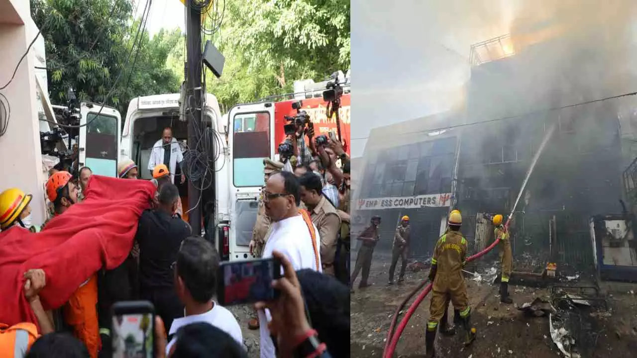 Lucknow Fire: अलीगंज आग में मरने वालों की संख्या 18 हुई, कई शवों की पहचान करना मुश्किल
