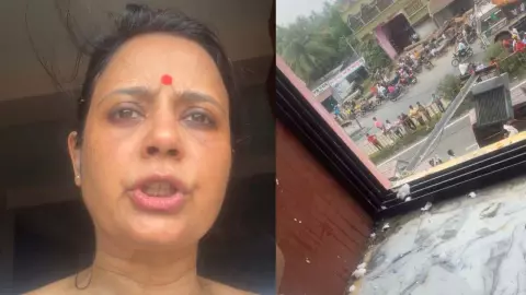 Mahua Moitra Attack: महुआ मोइत्रा पर बरसे अंडे और बैंगन, तमाशा देखती रही पुलिस, नादिया में TMC दफ्तर पर भयंकर बवाल Mahua Moitra Attack: महुआ मोइत्रा पर बरसे अंडे और बैंगन, तमाशा देखती रही पुलिस, नादिया में TMC दफ्तर पर भयंकर बवाल