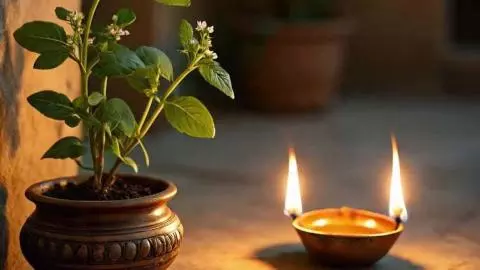 Tulsi Ke Paas Diya Jalane Ke Fayde