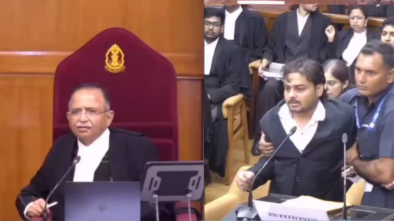जजों पर फेंकी फाइलें, दीं भद्दी गालियां... SC में अचानक बौखलाया याचिकाकर्ता, सन्न रह गए जज साहब जजों पर फेंकी फाइलें, दीं भद्दी गालियां... SC में अचानक बौखलाया याचिकाकर्ता, सन्न रह गए जज साहब