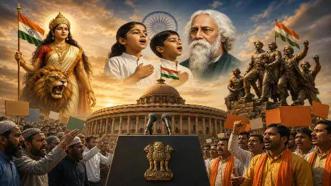 राष्ट्रगान या राष्ट्रगीत...महान कौन? मोदी सरकार के नए फरमान से पूरे देश में बवाल राष्ट्रगान या राष्ट्रगीत...महान कौन? मोदी सरकार के नए फरमान से पूरे देश में बवाल