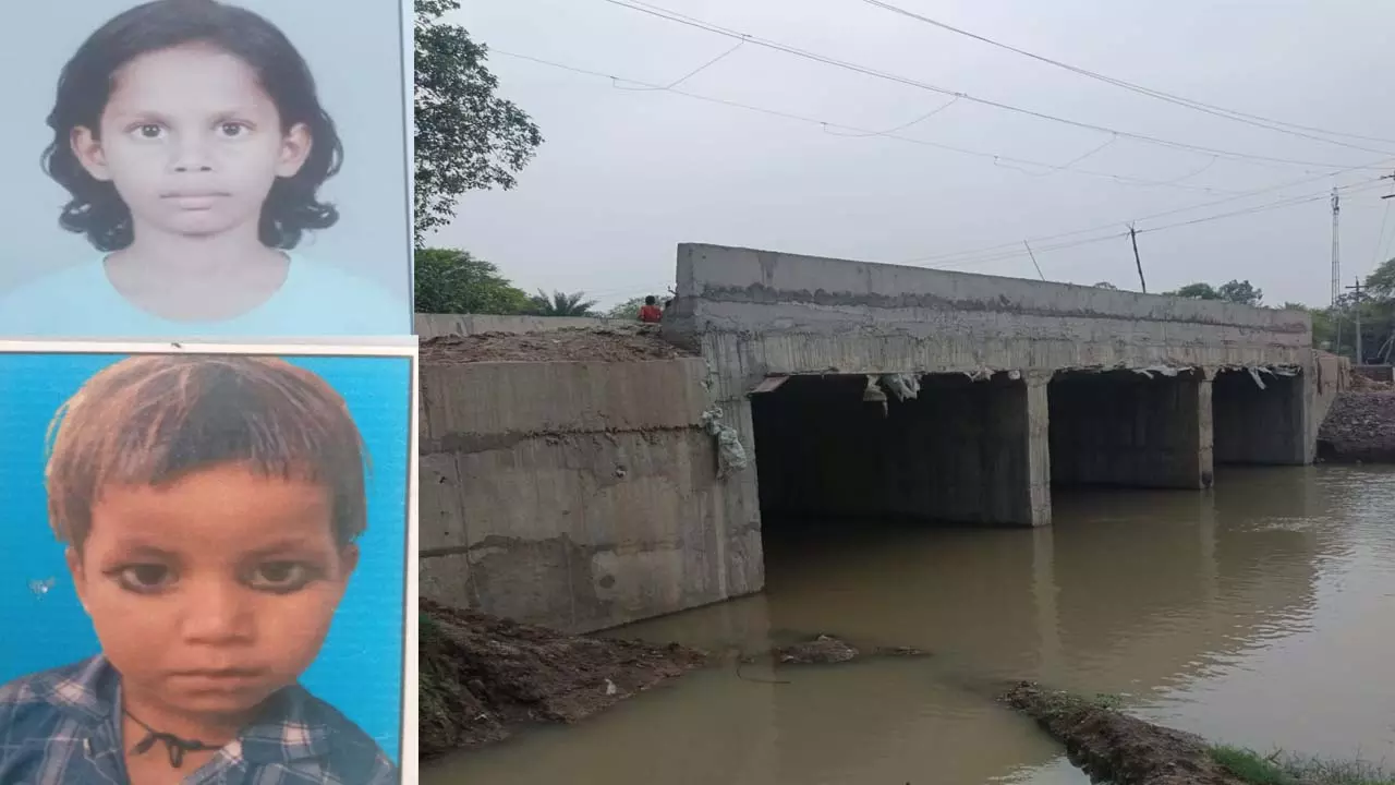Two girls die from drowning in drain, families mourn (file photo of dead children)