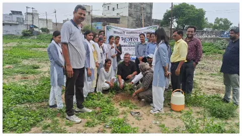 Planting ceremony held at Saraswati Degree College during Groundwater Conservation Week Planting ceremony held at Saraswati Degree College during Groundwater Conservation Week