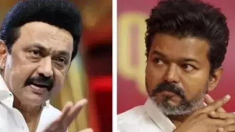 mk stalin and C. Joseph Vijay tvk