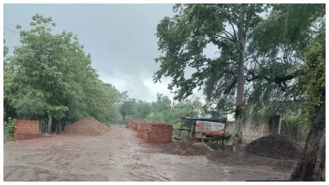 Construction materials dumped on government land, revenue team gives ultimatum for removal Construction materials dumped on government land, revenue team gives ultimatum for removal
