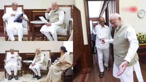 NDA में वापसी कर रहे हैं शरद पवार? PM मोदी से मुलाकात के बाद बढ़ा सस्पेंस, PMO ने जारी कीं तस्वीरें