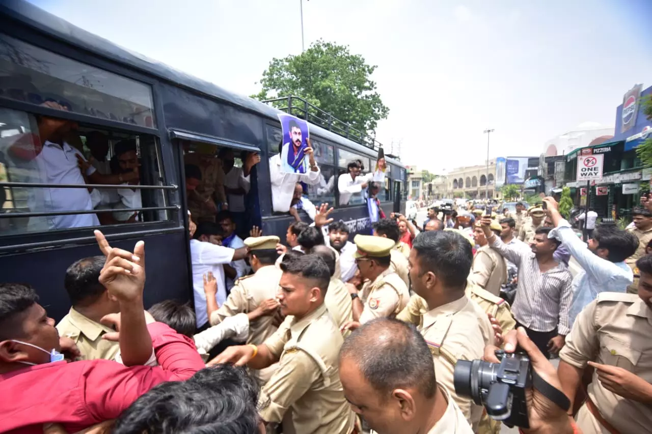 Lucknow Bhim Army Protest Lucknow Bhim Army Protest