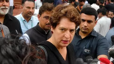 Priyanka Gandhi on CJP Protest