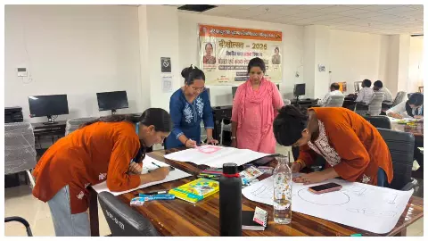 Competition on developed India and my mother theme, Sania and Himanshi Rahin Awwal Competition on developed India and my mother theme, Sania and Himanshi Rahin Awwal