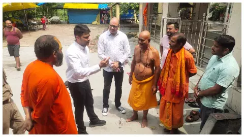 CDO reaches Lilautinath temple, two-day ultimatum to contractor on unfinished road