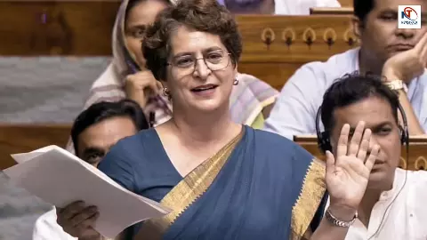 Priyanka Gandhi in Parliament