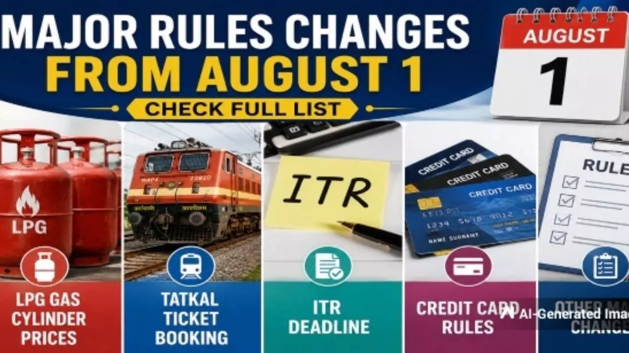 August 1 New Rules 2026: LPG, ITR, Railways, CKYC, Credit Cards & Car Prices Changed August 1 New Rules 2026: LPG, ITR, Railways, CKYC, Credit Cards & Car Prices Changed