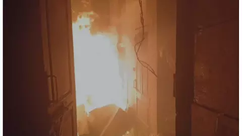 Heavy fire at grocery warehouse