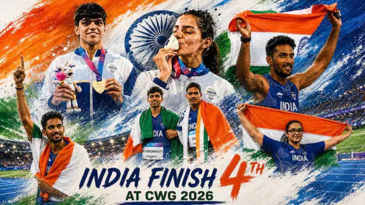 CWG 2026: India Finishes Fourth with 39 Medals, Including 13 Golds CWG 2026: India Finishes Fourth with 39 Medals, Including 13 Golds