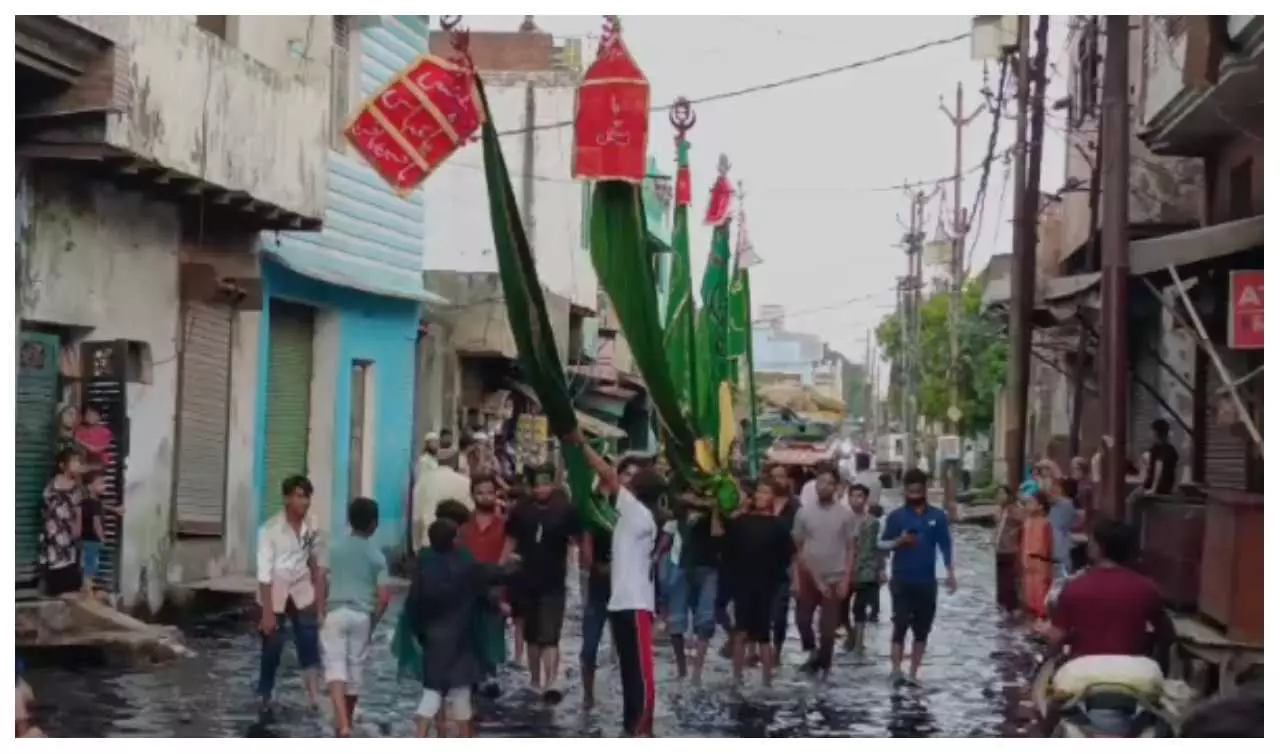 Chehallum procession stopped due to floods in Aligarh, cannot reach Karbala